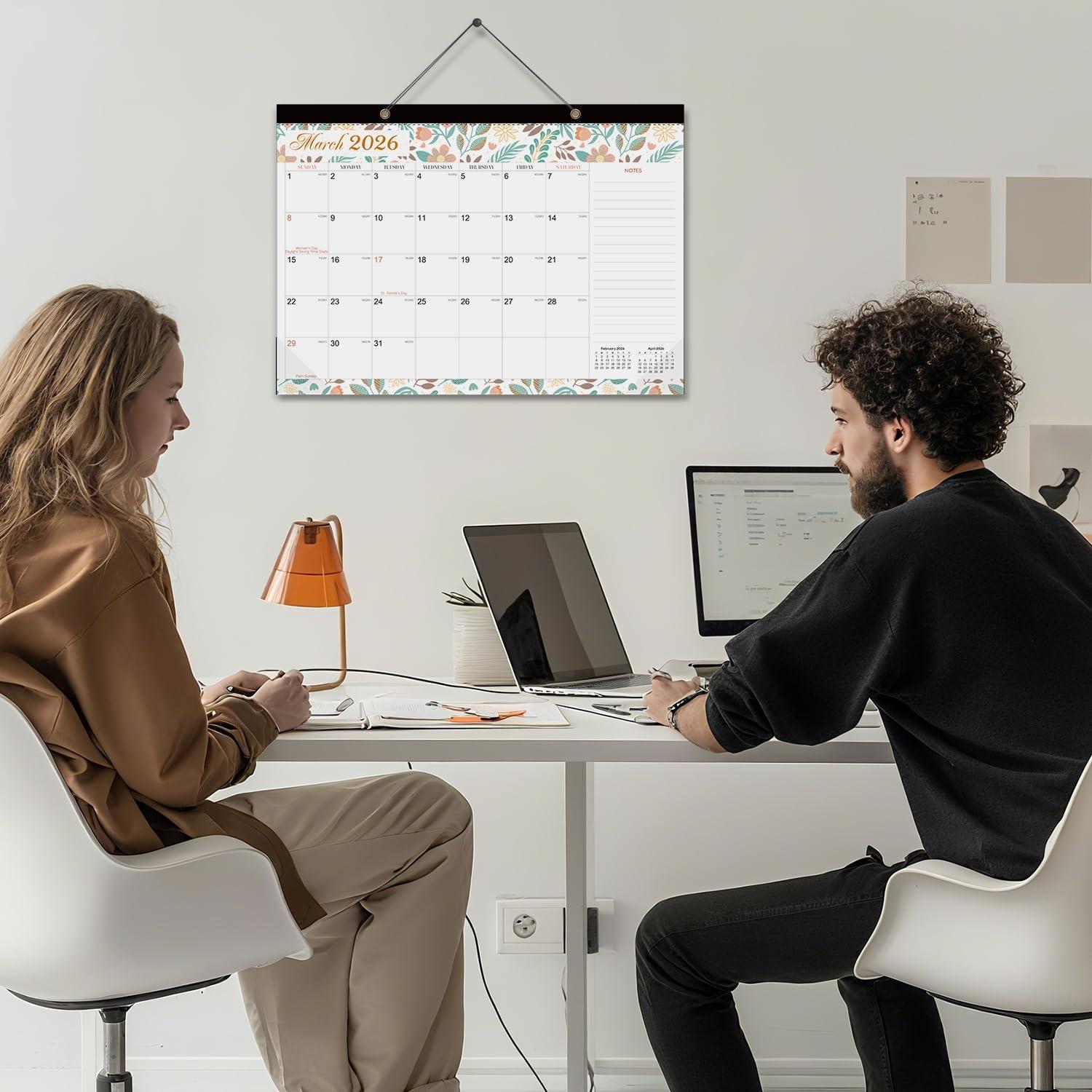 imageCOMIX 18 Month Desk Calendar 20252026 July 2025Dec 2026 17quot x 12quot Wall Calendar with toDo List ampamp Notes2026 Calendar Monthly Planner for Home School or Office OrganizationDelicate Floral