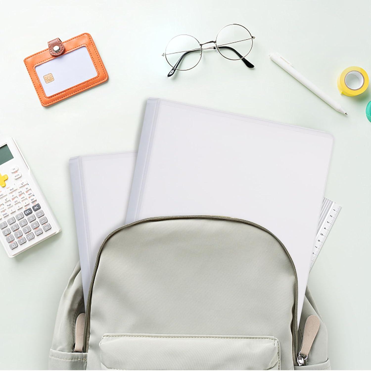 imageCOMIX 3 Ring Binder 1 inch with Clear View Cover 1quot Round Ring BinderHolds 200 Sheets of US Letter Size Paper 8 Pack BlackWhite