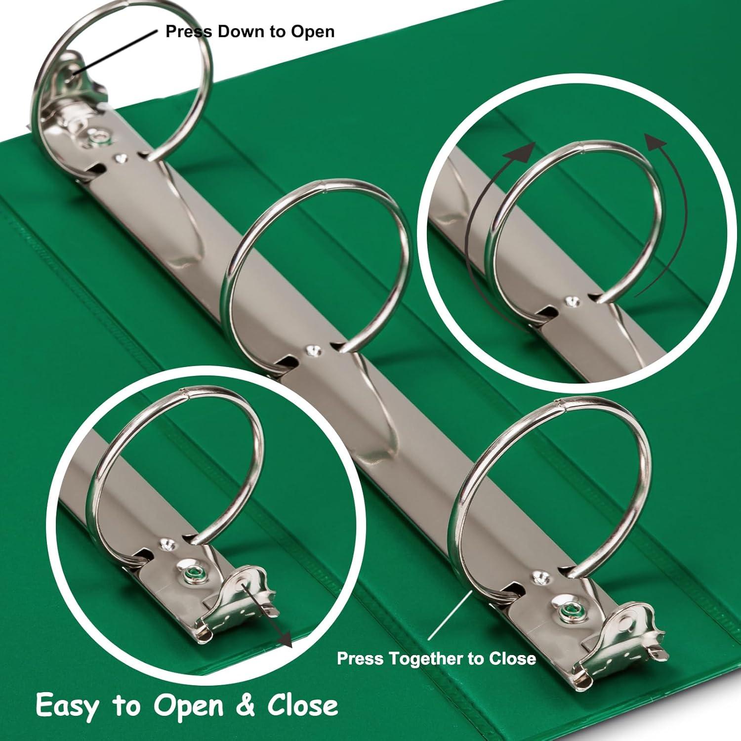 imageCOMIX 3 Ring Binder 1 inch with Clear View Cover 1quot View Binder Holds 200 Sheets of US Letter Size Paper 6 Pack Dark BlueGreen