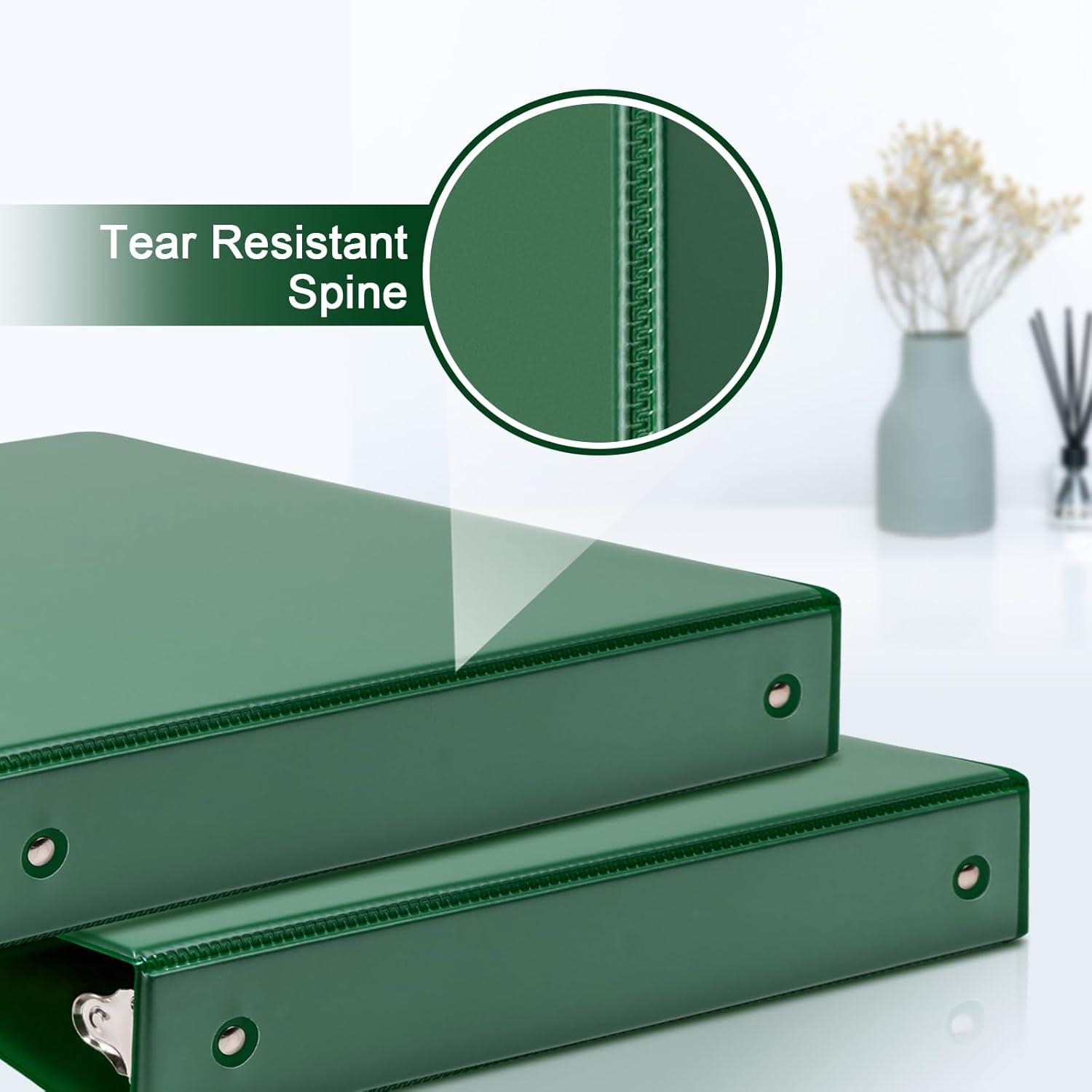 imageCOMIX 3 Ring Binder 1 inch with Clear View Cover 1quot View Binder Holds 200 Sheets of US Letter Size Paper 6 Pack Dark BlueGreen