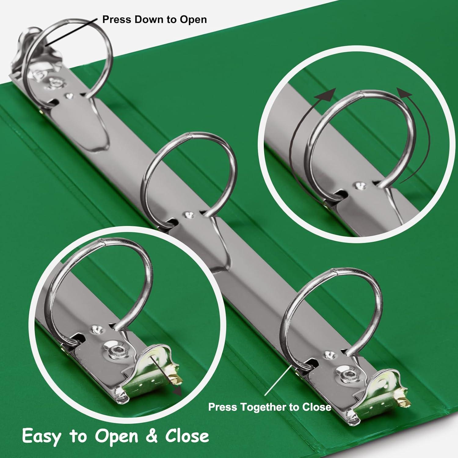 imageCOMIX 3 Ring Binder 1 inch with Clear View Cover 1quot View Binder Holds 200 Sheets of US Letter Size Paper 6 Pack Dark BlueGreen