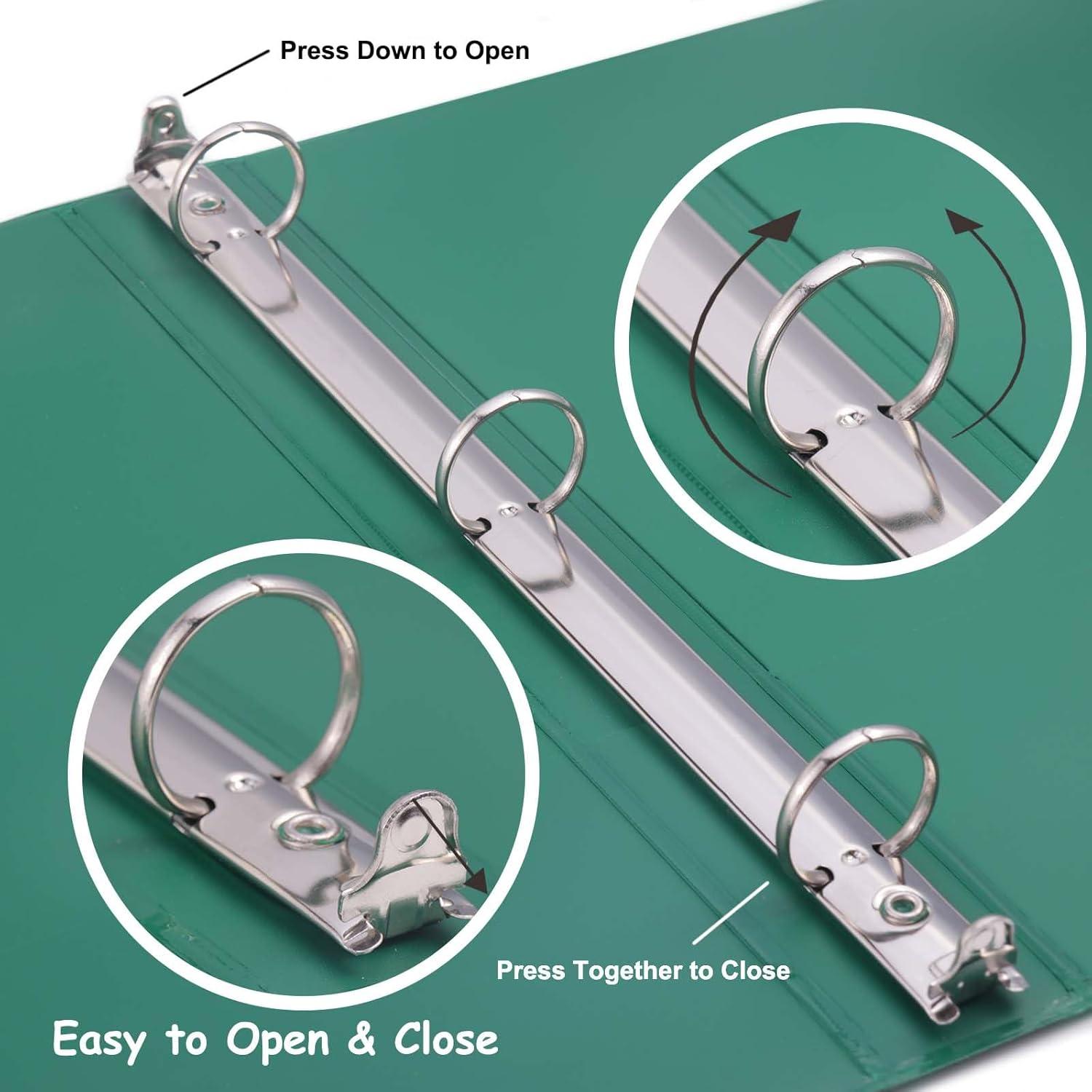 imageCOMIX 3 Ring Binder 1 inch with Clear View Cover 1quot View Binder Holds 200 Sheets of US Letter Size Paper 6 Pack Dark BlueGreen