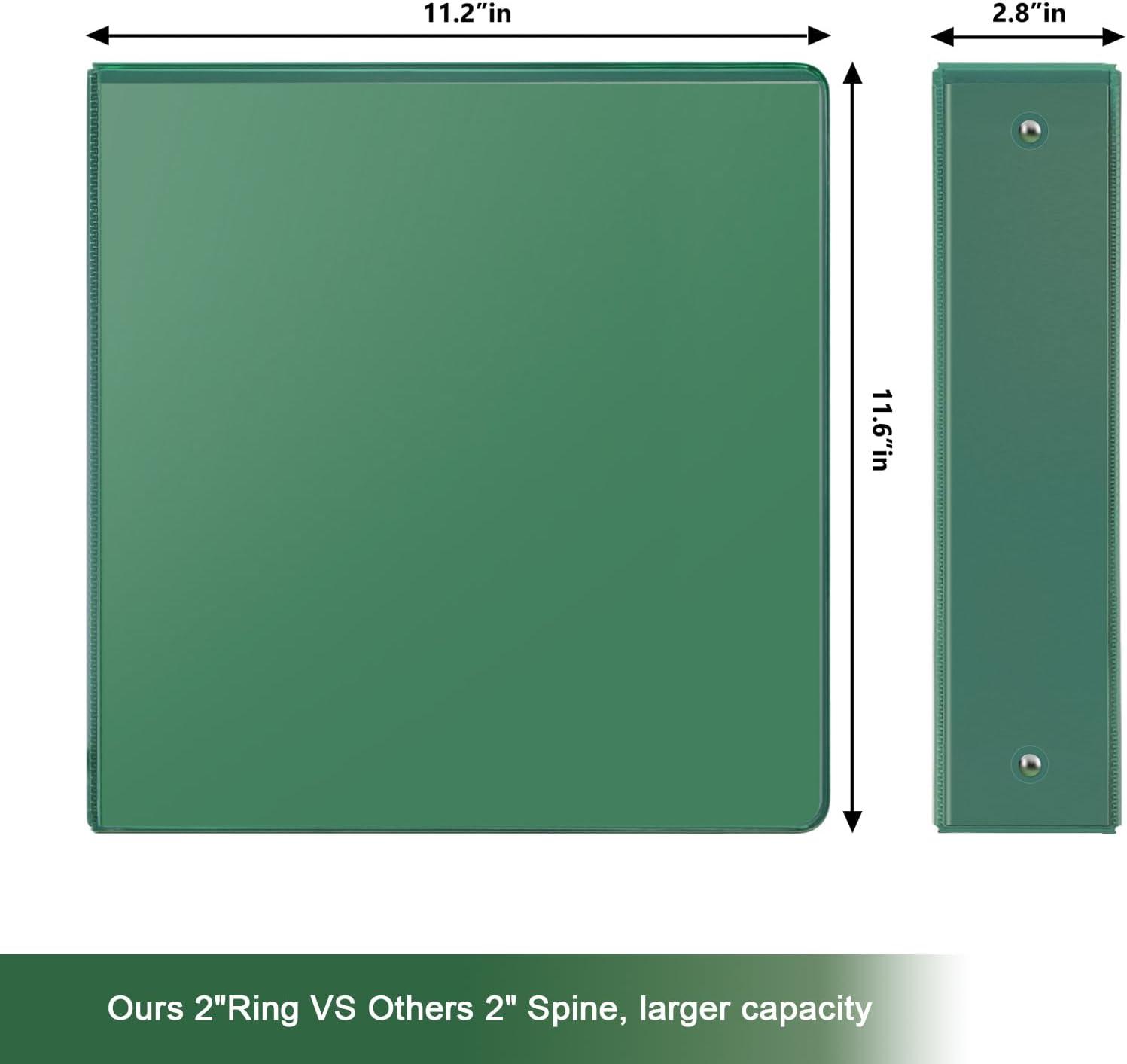 imageCOMIX 3 Ring Binder 1 inch with Clear View Cover 1quot View Binder Holds 200 Sheets of US Letter Size Paper 6 Pack Dark BlueGreen