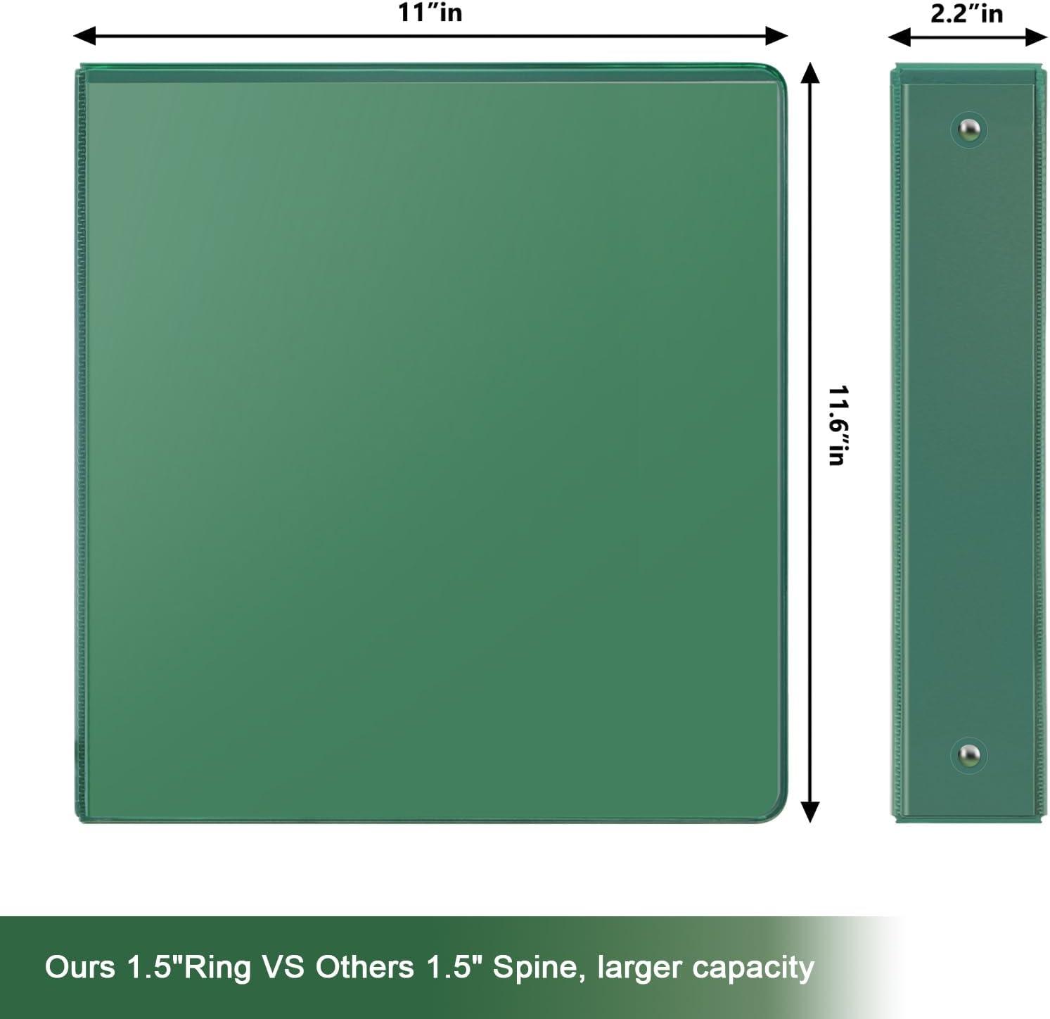 imageCOMIX 3 Ring Binder 1 inch with Clear View Cover 1quot View Binder Holds 200 Sheets of US Letter Size Paper 6 Pack Dark BlueGreen