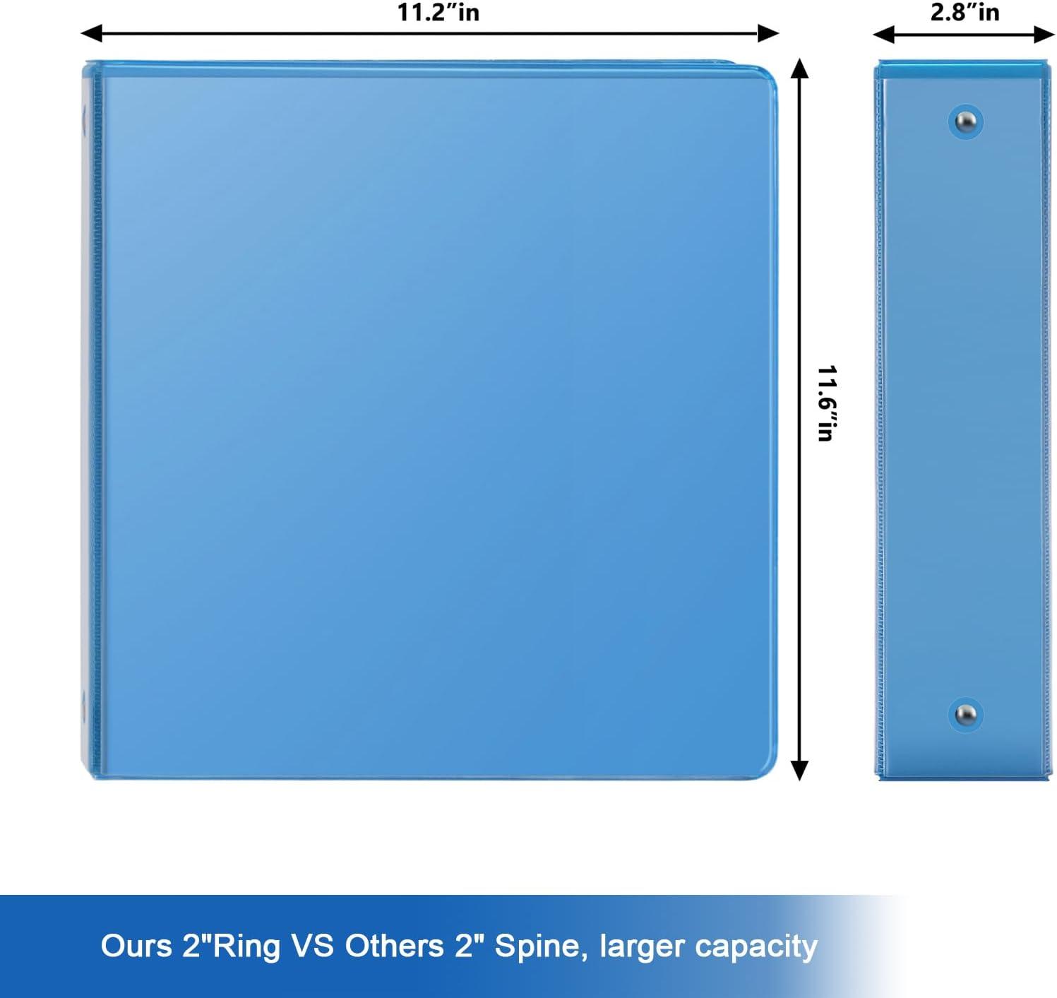 imageCOMIX 3 Ring Binder 1 inch with Clear View Cover 1quot View Binder Holds 200 Sheets of US Letter Size Paper 6 Pack Dark BlueLight Blue