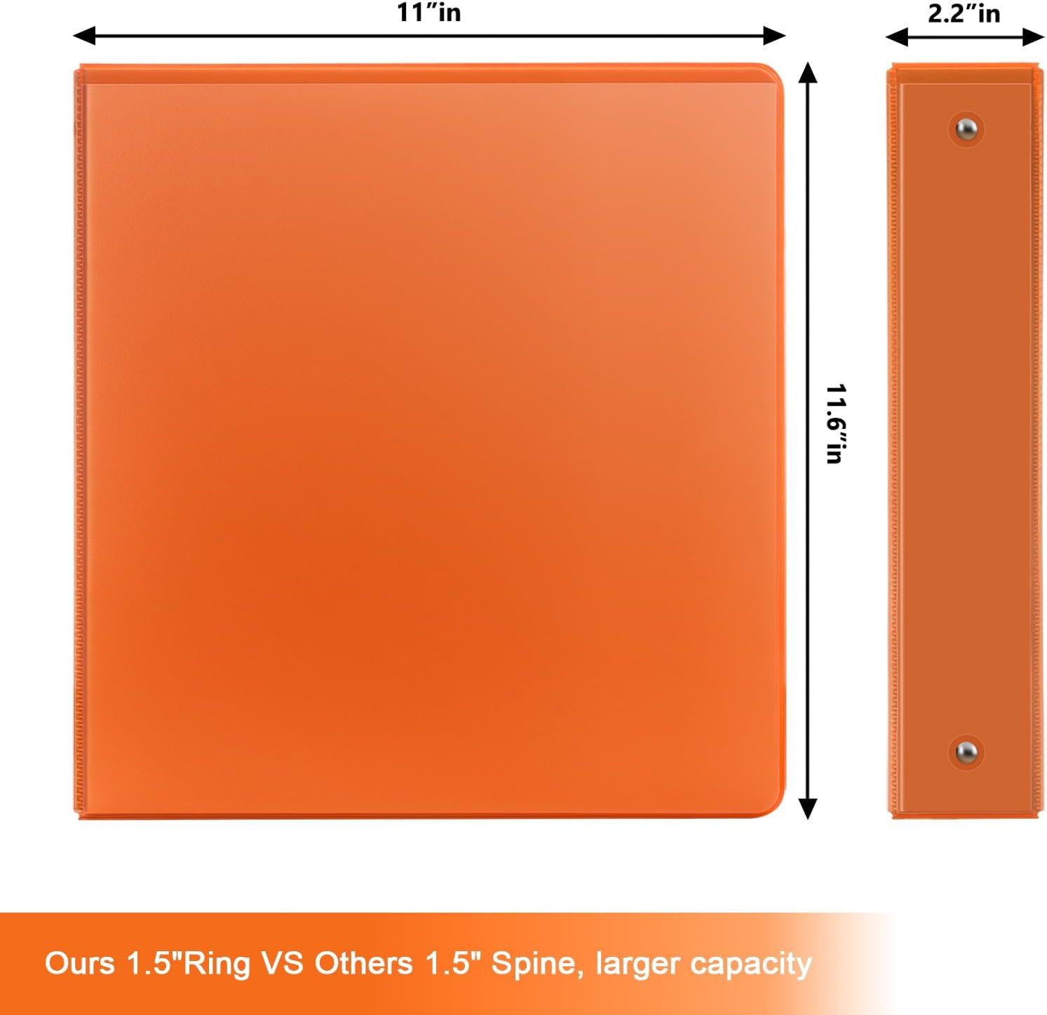 imageCOMIX 3 Ring Binder 1 inch with Clear View Cover 1quot View Binder Holds 200 Sheets of US Letter Size Paper 6 Pack Dark BlueOrange