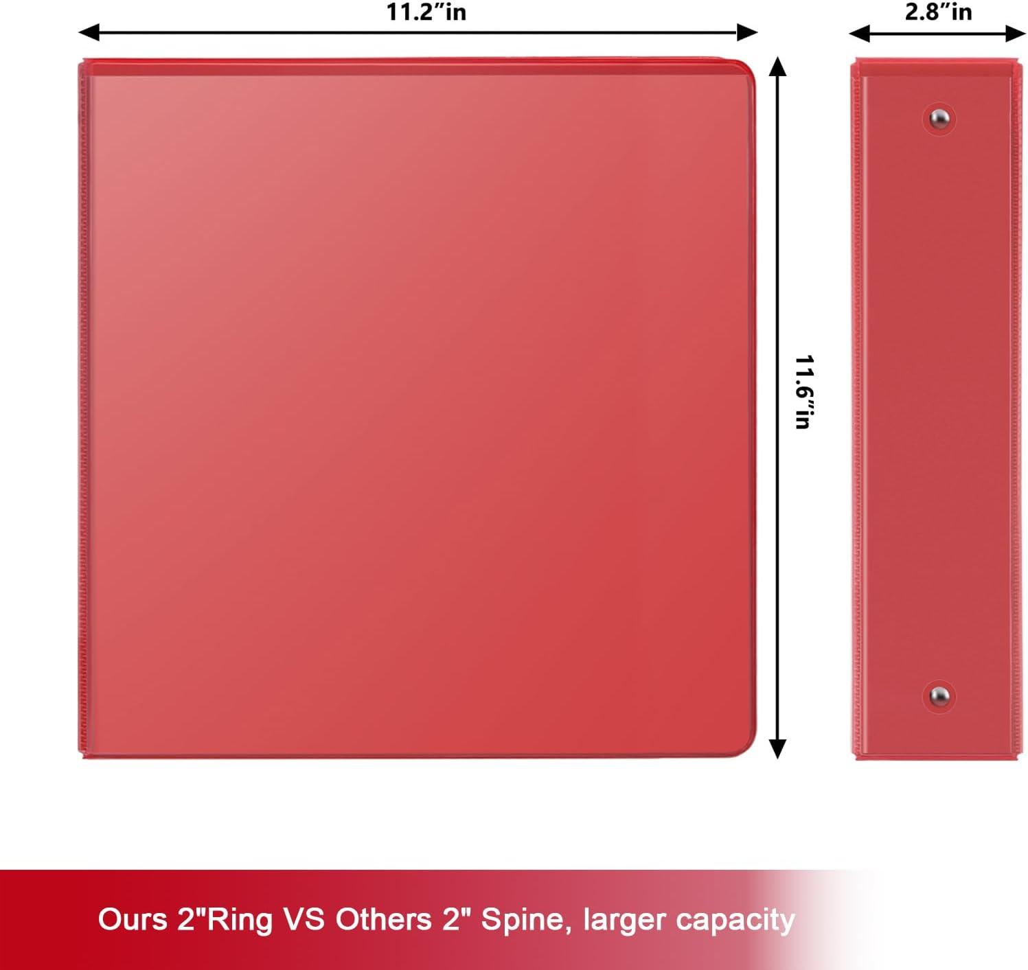 imageCOMIX 3 Ring Binder 1 inch with Clear View Cover 1quot View Binder Holds 200 Sheets of US Letter Size Paper 6 Pack Dark BlueRed