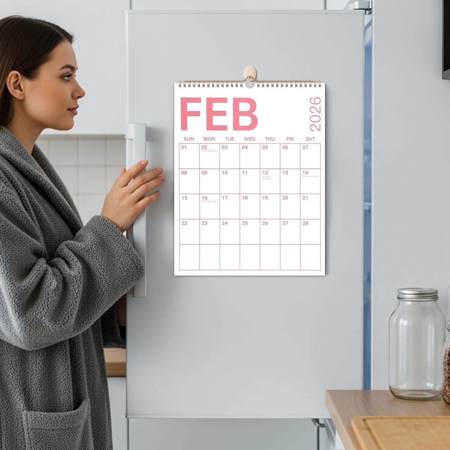 imageComix 2026 Wall Calendar 115x14 Inch 12 Month Jan to Dec 2026 Thick 120GSM Paper Large Blocks Monthly Planner for Notes Home Office ampamp School SchedulingColorful Large Text