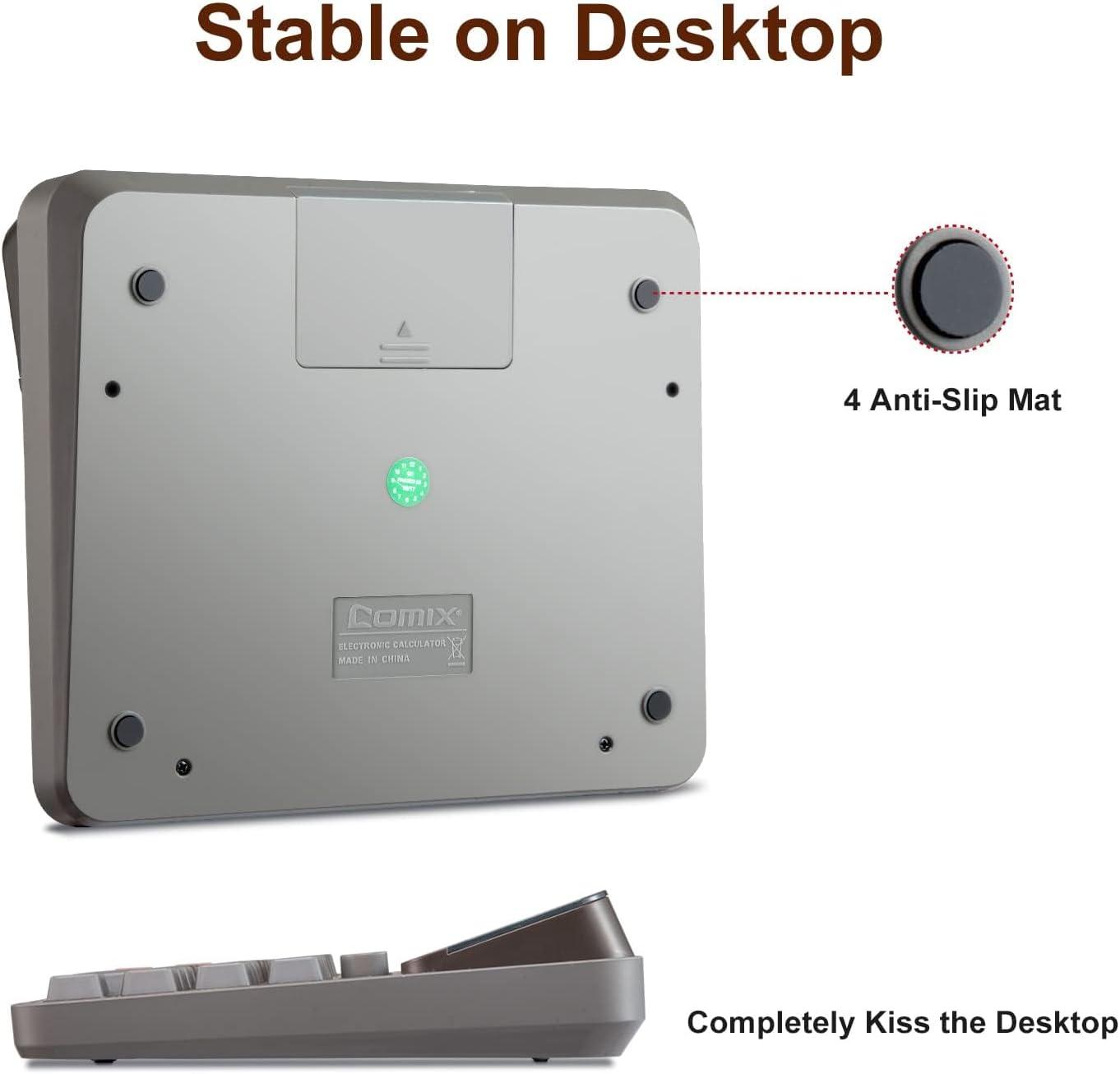 imageComix Desktop Calculator Large Computer Keys 12 Digits Display Champaign Gold Color Panel C2735Gold 2Pack