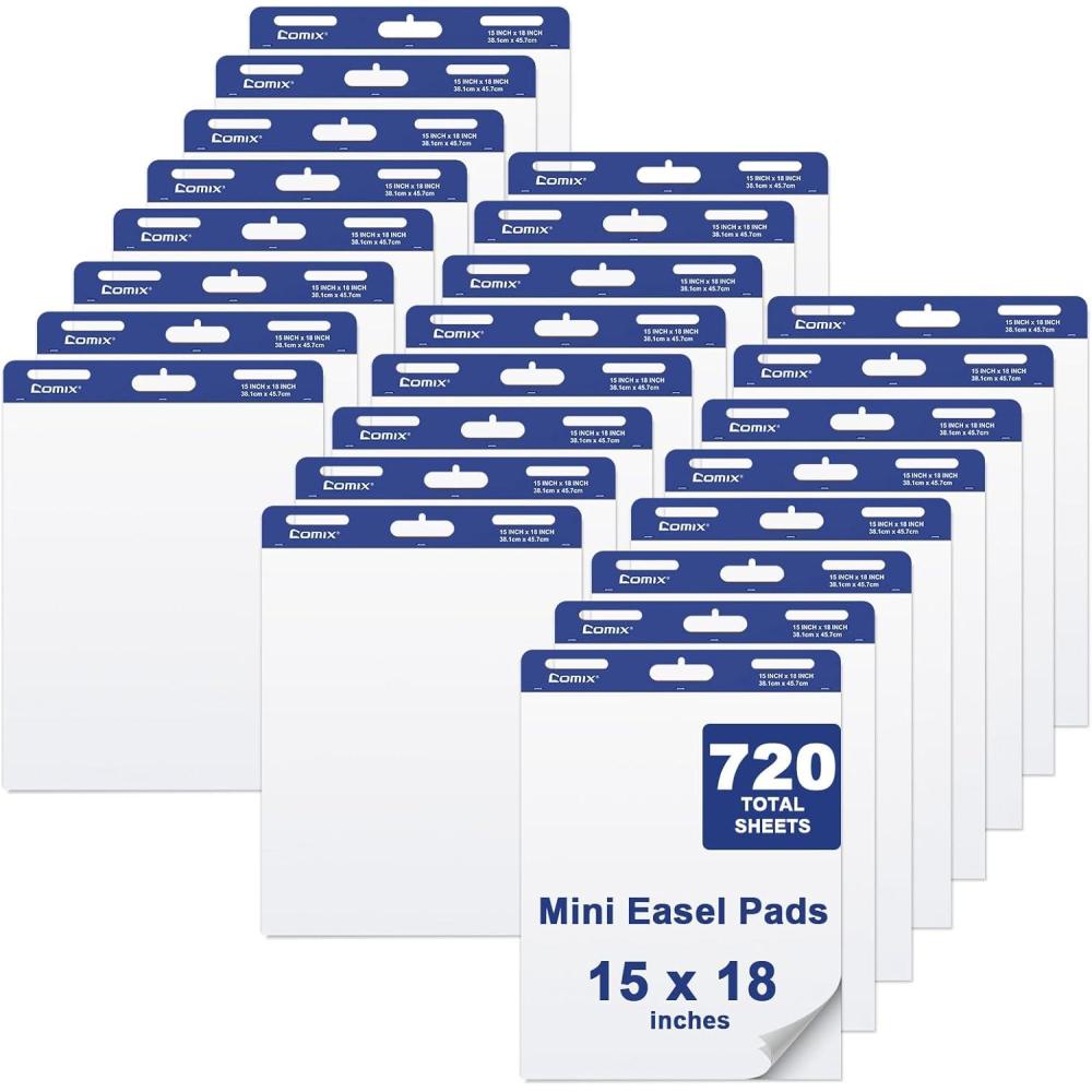 imageComix Mini Size Sticky Easel Pad 15 x 18 Inches Flip Chart Paper for Teachers Anchor Chart Paper for Office 30 SheetsPad 24 PadsPack24 PACKS