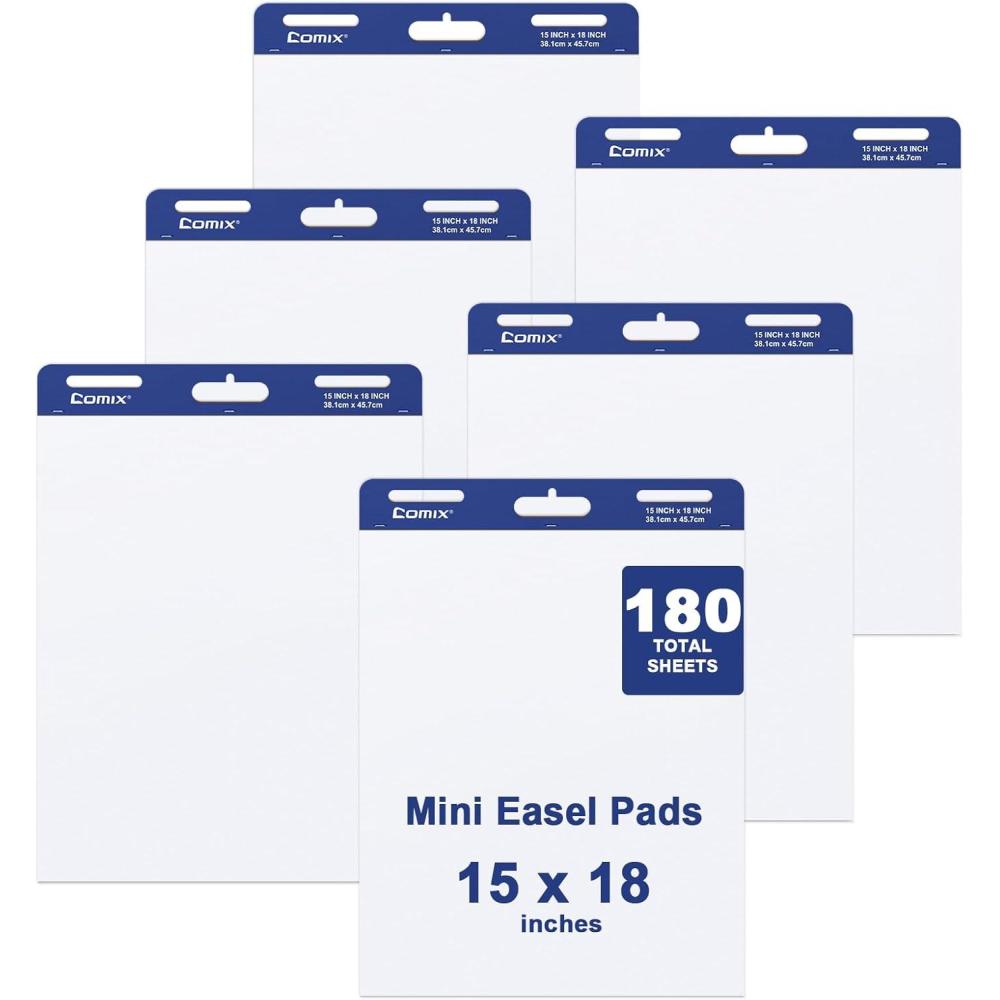 imageComix Mini Size Sticky Easel Pad 15 x 18 Inches Flip Chart Paper for Teachers Anchor Chart Paper for Office 30 SheetsPad 6 PadsPack6 Pack