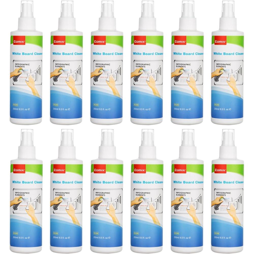 imageComix Whiteboard Cleaner 85oz Dry Erase Cleaner NonToxic White board Cleaning Spray 4 Pack85 Fl Oz Pack of 12
