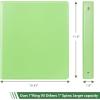 COMIX Standard 3 Ring Binder 1 inch with Clear View Cover, 1″ Round Ring View Binder Holds 200 Sheets of US Letter Size Paper, 6 Pack (Multicolored)(Light Green)