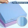 COMIX Standard 3 Ring Binder 1 inch with Clear View Cover, 1″ Round Ring View Binder Holds 200 Sheets of US Letter Size Paper, 6 Pack (Multicolored)(Pale Blue)