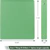 COMIX Standard 3 Ring Binder 1 inch with Clear View Cover, 1″ Round Ring View Binder Holds 200 Sheets of US Letter Size Paper, 6 Pack (Multicolored)(Sea Green)