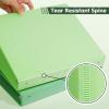 COMIX Standard 3 Ring Binder 1 inch with Clear View Cover, 1″ Round Ring View Binder Holds 200 Sheets of US Letter Size Paper, 6 Pack (Multicolored)(Sea Green)