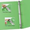 COMIX Standard 3 Ring Binder 1 inch with Clear View Cover, 1″ Round Ring View Binder Holds 200 Sheets of US Letter Size Paper, 6 Pack (Multicolored)(Sea Green)