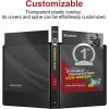 COMIX Sturdy 3 Ring Binder 1 inch with Clear View Cover, 1″ Round Ring View Binder, PVC-Free, 200 Sheets Capacity of US Letter Size Paper, Office ＆ School Supplies, 8 Pack (Black)(Black)