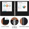 COMIX Sturdy 3 Ring Binder 1 inch with Clear View Cover, 1″ Round Ring View Binder, PVC-Free, 200 Sheets Capacity of US Letter Size Paper, Office ＆ School Supplies, 8 Pack (Black)(Black)