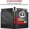 COMIX Sturdy 3 Ring Binder 1 inch with Clear View Cover, 1″ Round Ring View Binder, PVC-Free, 200 Sheets Capacity of US Letter Size Paper, Office ＆ School Supplies, 6 Pack (Black)(Black)
