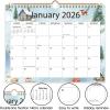 Comix 2026 Wall Calendar 11×8.5 Inch -12 Month Jan to Dec 2026, Calendar Monthly Planner with Large Writing Blocks, Thick 120GSM Paper for Home & Office Planning(Watercolor Holidays)