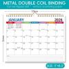 Comix 2026 Wall Calendar 11×8.5 Inch -12 Month Jan to Dec 2026, Calendar Monthly Planner with Large Writing Blocks, Thick 120GSM Paper for Home & Office Planning(Minimalist Style)