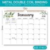 Comix 2026 Wall Calendar 11×8.5 Inch -12 Month Jan to Dec 2026, Calendar Monthly Planner with Large Writing Blocks, Thick 120GSM Paper for Home & Office Planning(Leaf Pattern)