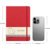 Comix 6 Pack Lined Journal Notebooks for Work, 240 Pages, 5.5″x8.3″, Black, Hardcover, A5 Medium College Ruled, Journaling Notebooks for Notes-taking, Fits for Office School Home(Red)