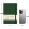 Comix 6 Pack Lined Journal Notebooks for Work, 240 Pages, 5.5″x8.3″, Black, Hardcover, A5 Medium College Ruled, Journaling Notebooks for Notes-taking, Fits for Office School Home(Dark Green)