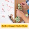 Comix Cork Board Magnetic Dry Erase Board Combo, 24 x 18 Inches Whiteboard and Bulletin Board Combination, Aluminum Frame Vision Board with 4 Dry Erase Markers, 4 Magnets, Eraser, Push Pins(36″ x 24″)