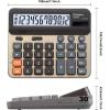 Comix Desktop Calculator, Large Computer Keys, 12 Digits Display, Champaign Gold Color Panel, C-2735(Gold)