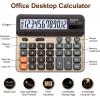 Comix Desktop Calculator, Large Computer Keys, 12 Digits Display, Champaign Gold Color Panel, C-2735(Gold 2Pack)