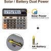 Comix Desktop Calculator, Large Computer Keys, 12 Digits Display, Champaign Gold Color Panel, C-2735(Gold 2Pack)