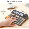 Comix Desktop Calculator, Large Computer Keys, 12 Digits Display, Champaign Gold Color Panel, C-2735(Gold)