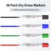Comix Dry Erase Markers, Bullet Tip Whiteboard Markers, Low Odor Thick Dry Erase Markers, 36 Bulk 4 Assorted Color for Kids/Teachers