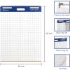 Comix Grid Sticky Easel Pad, 25 x 30 Inches Flip Chart for Teachers, Large Self Sticky Notes for Office School, 30 Sheets/Pad, 4 Pads/Pack