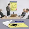 Comix Lined Sticky Easel Pad, 25 x 30 Inches Flip Chart Paper for Teachers, Large Self Stick Easel Paper, 30 Sheets/Pad, 2 Pads/Pack(Yellow Paper/2 Pack)