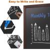Comix Magnetic Chalkboard, 36 x 24 Inches Wooden-Framed Blackboard, Hanging Chalk Board for School Office Home and Restaurant Menu(18” × 24”)