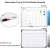 Comix Magnetic Dry Erase Calendar Whiteboard, 24 x 18 Inches Monthly Calendar Dry Erase Board for Wall, Aluminum Frame Planner White Board with Markers, Eraser, Magnets(24 * 18 inches)