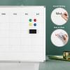 Comix Magnetic Dry Erase Calendar Whiteboard, 24 x 18 Inches Monthly Calendar Dry Erase Board for Wall, Aluminum Frame Planner White Board with Markers, Eraser, Magnets(36 * 24 inches)