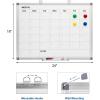 Comix Magnetic Dry Erase Calendar Whiteboard, 24 x 18 Inches Monthly Calendar Dry Erase Board for Wall, Aluminum Frame Planner White Board with Markers, Eraser, Magnets(24 * 18 inches)