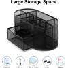 Comix Mesh Pen Pencil Holder Desk Organizer, 7 Compartment Wire Desktop Pen Pencil Cup Caddy Office Supplies for Home Office School, Black(8 Compartments)