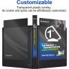 Comix Sturdy 3-Ring-Binder 1-inch D Ring Binders Hold 225 Sheets of 8.5″ x 11″ Paper, 8 Pack (White)(Black)