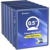 COMIX 3 Ring Binder 1 inch with Clear View Cover, 1″ View Binder Holds 200 Sheets of US Letter Size Paper, 6 Pack (Dark Blue)(Blue)