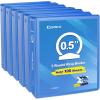 COMIX 3 Ring Binder 1 inch with Clear View Cover, 1″ View Binder Holds 200 Sheets of US Letter Size Paper, 6 Pack (Dark Blue)(Light Blue)