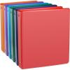 COMIX 3 Ring Binder 1 inch with Clear View Cover, 1″ View Binder Holds 200 Sheets of US Letter Size Paper, 6 Pack (Dark Blue)(Multicolored)