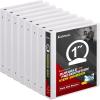 COMIX Sturdy 3 Ring Binder 1 inch with Clear View Cover, 1″ Round Ring View Binder, PVC-Free, 200 Sheets Capacity of US Letter Size Paper, Office ＆ School Supplies, 8 Pack (Black)(White)