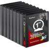 COMIX Sturdy 3 Ring Binder 1 inch with Clear View Cover, 1″ Round Ring View Binder, PVC-Free, 200 Sheets Capacity of US Letter Size Paper, Office ＆ School Supplies, 8 Pack (Black)(Black)
