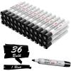 imageComix Dry Erase Markers Chisel Tip White Board Markers 36 Bulk 4 Assorted Colors Low Odor Markers for Teachers Office ampamp School Supplies36 Count Black Color