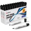 Comix Low Odor Dry Erase Markers, 36 Bulk Black Color Whiteboard Markers, Chisel Tip Thick Markers for Kids Teachers(36 Count Black Color)